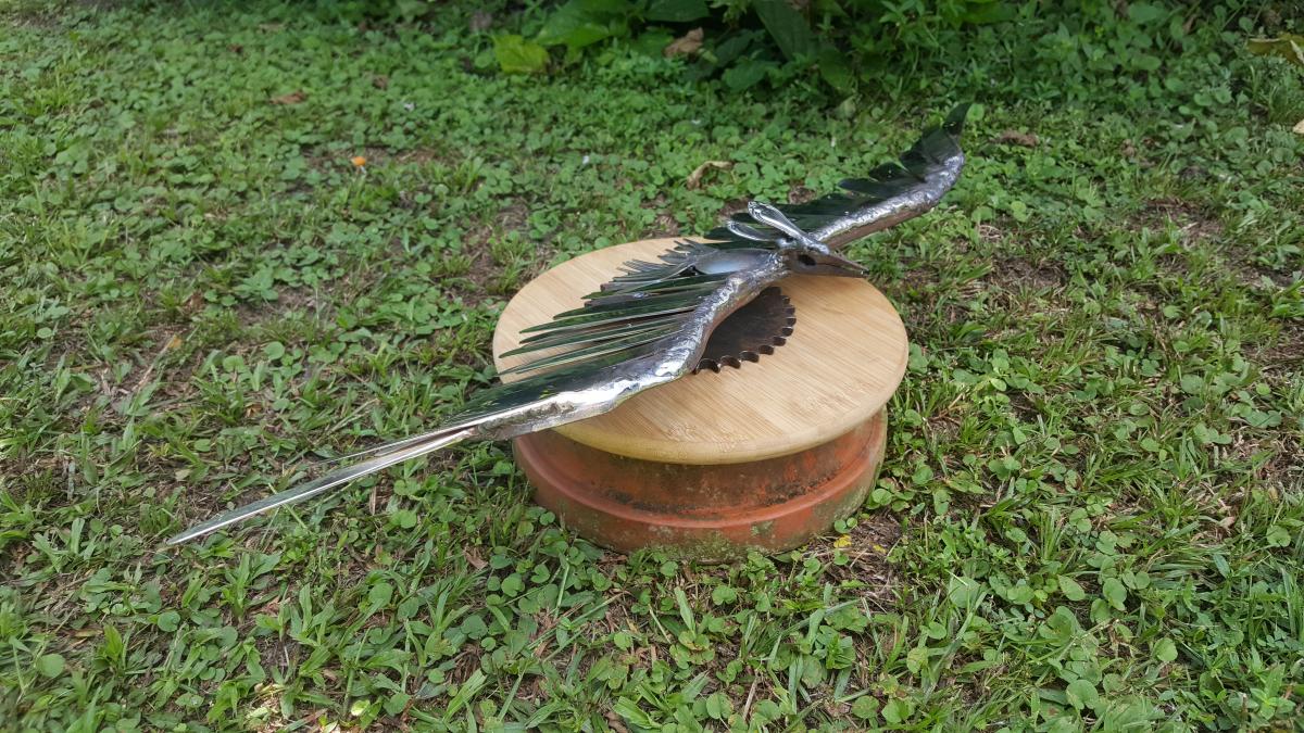 Scrap Metal  Bird Sculpture - Bird in Flight picture