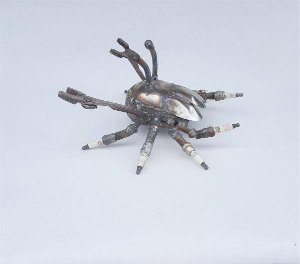 Metal Crab Sculpture Crab - Cancer - Scrap Metal Crab Active picture