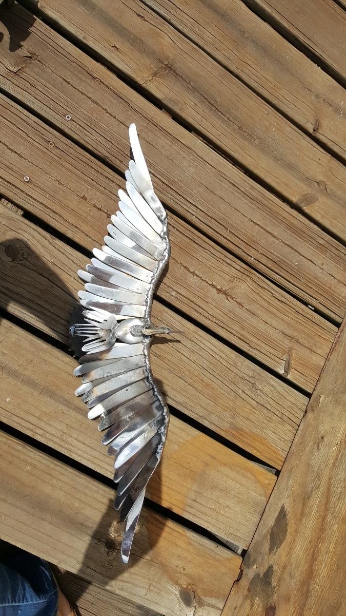 Scrap Metal  Bird Sculpture - Bird in Flight picture