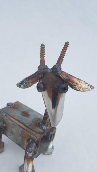 Baby Goat -  Scrap Metal goat Sculpture   Ram- Goat - Sheep picture