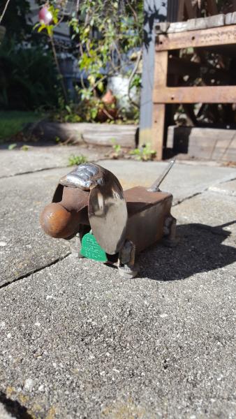 Metal Dog Sculpture, Wiener Dog/ Dachshund picture