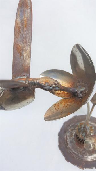 Scrap Metal Hummingbird Sculpture - Spoon Bird picture