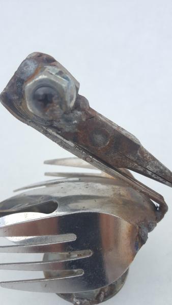Scrap Metal Pelican Sculpture - Spoon Pelican picture
