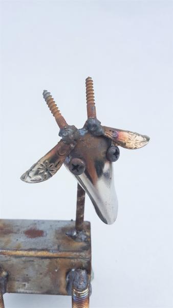 Baby Goat -  Scrap Metal goat Sculpture   Ram- Goat - Sheep picture