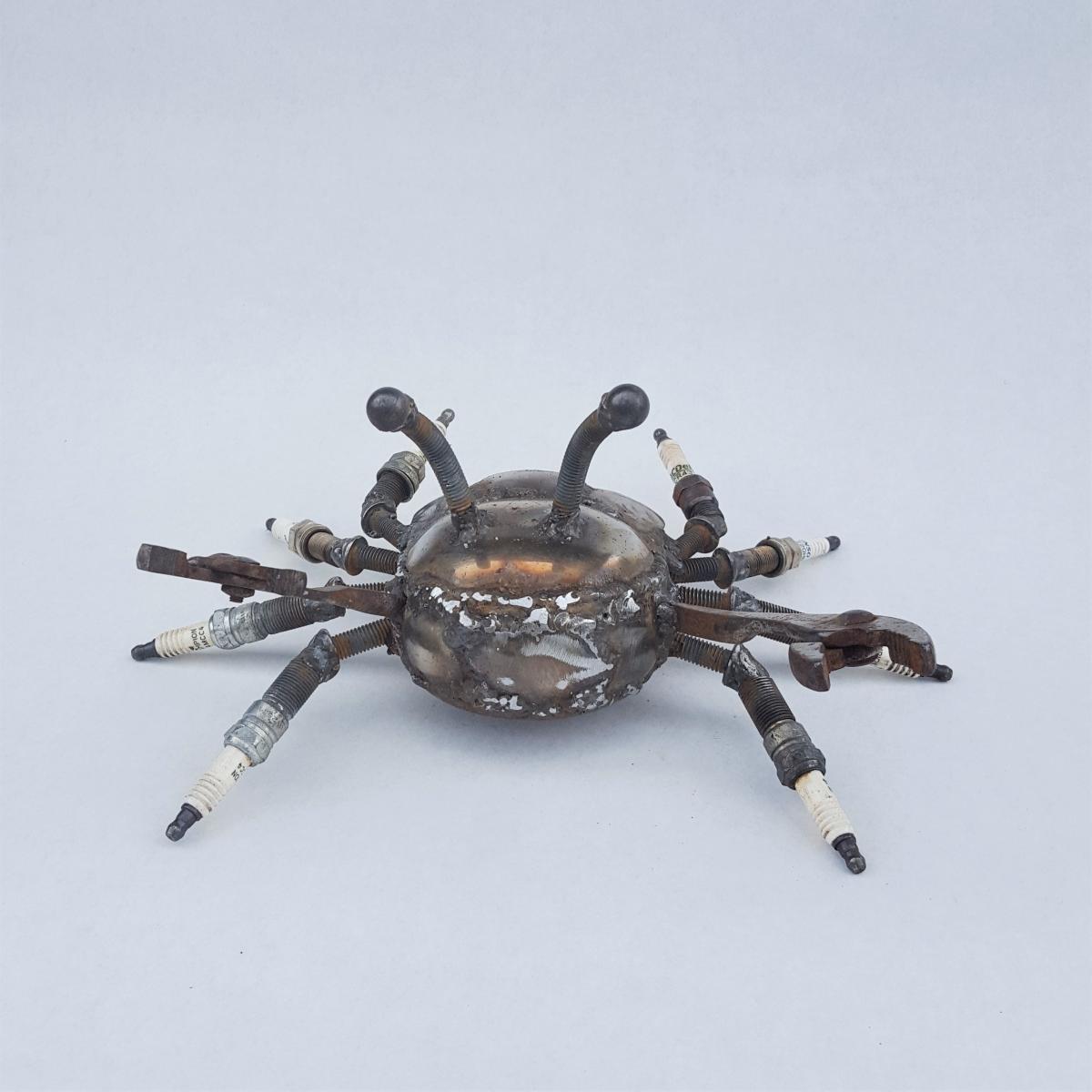 Metal Crab Sculpture Crab - Cancer - Scrap Metal Crab Active picture