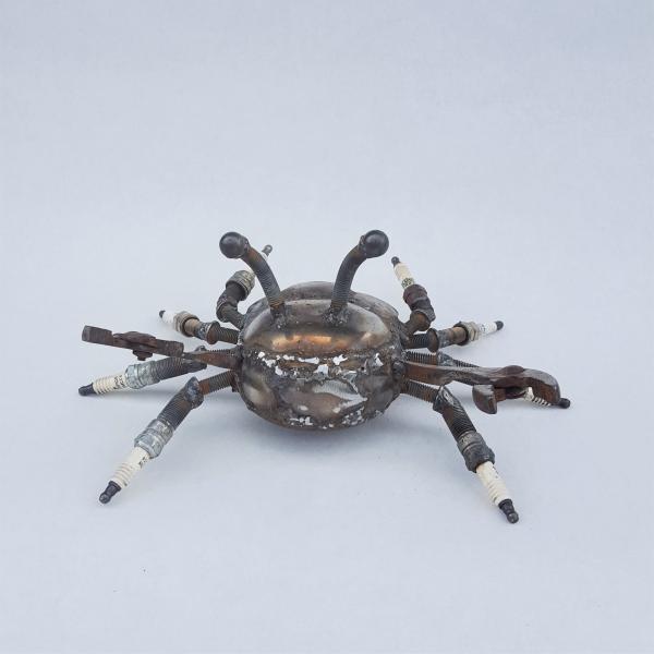 Metal Crab Sculpture Crab - Cancer - Scrap Metal Crab Active picture