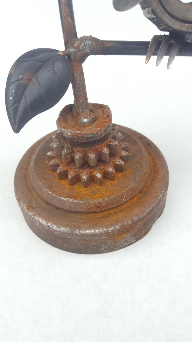 Branch Owl - Scrap Metal Owl Sculpture Spoon Owl Silverware Art picture