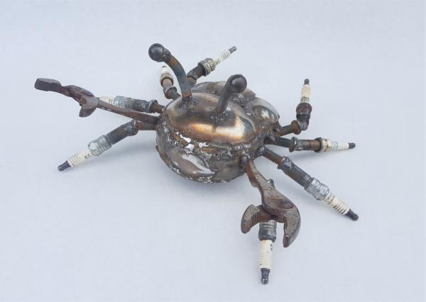 Metal Crab Sculpture Crab - Cancer - Scrap Metal Crab Active picture