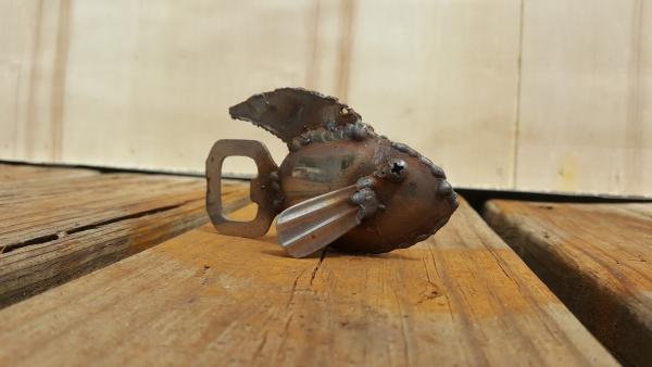 Bottle Opener Fish Sculpture - Scrap Metal Art - Spoon Fish #7 picture