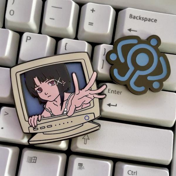 Serial Experiments Lain enamel pin set