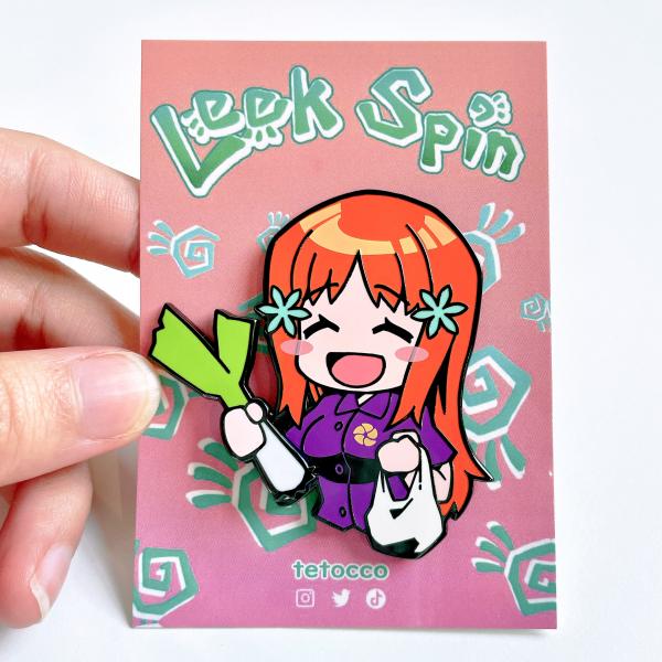 Leek Spin enamel pin