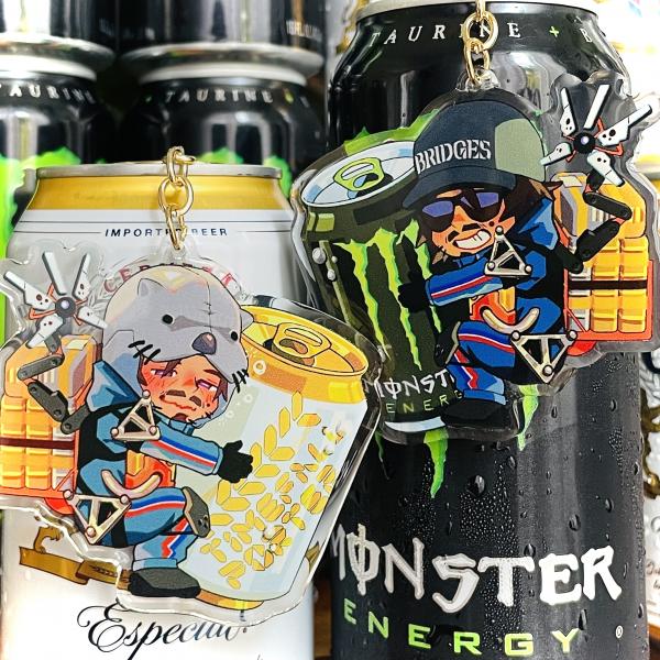 Sam Bridges (on a can) charm