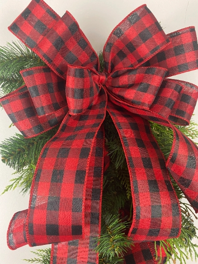 Buffalo Plaid Swags (sold as a pair) picture