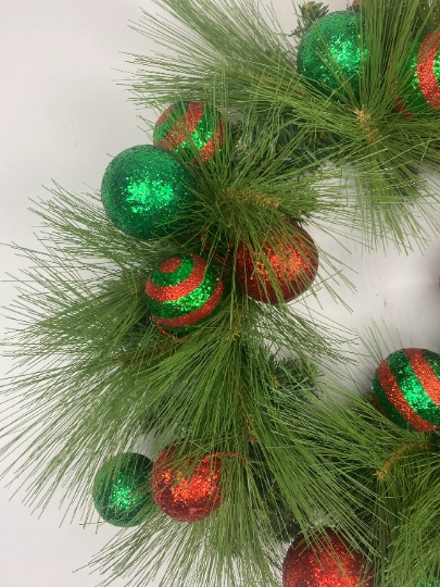 Red & Green Pine Wreath picture