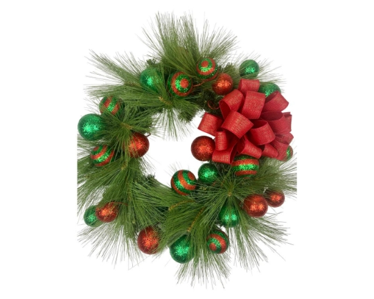 Red & Green Pine Wreath