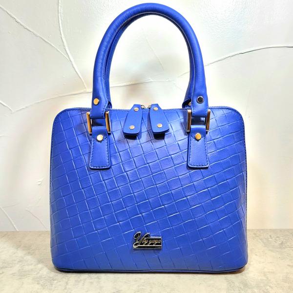 Genuine Leather Blueberry Crossbody Bag