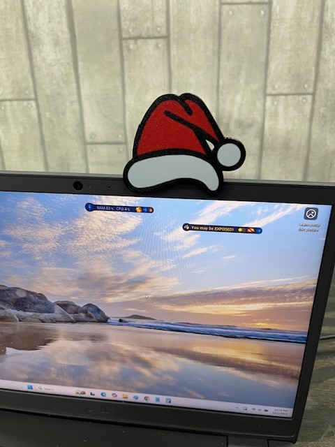Santa Hat Monitor Sitter