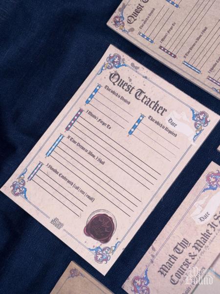 Quest Tracker Notepad Small (orgnaized todo list)