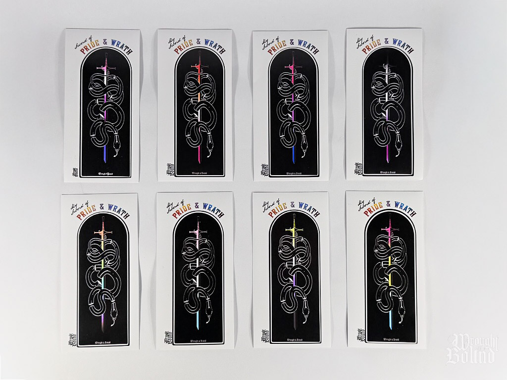 Swords of Pride and Wrath Sword Sticker picture