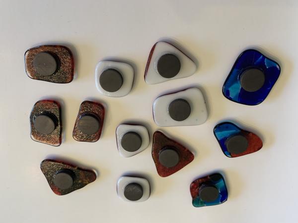 Kiln Fired Glass Magnets set of 3 picture
