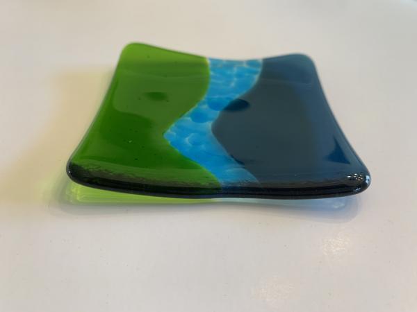 4" Kiln Fired Glass Spoon Rest / Soap Dish picture