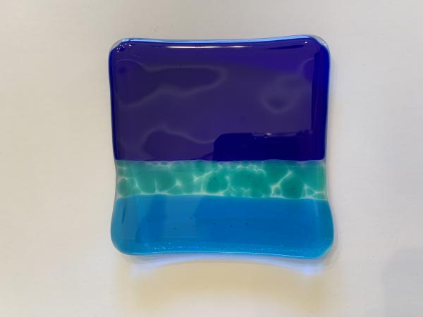 4" Kiln Fired Glass Spoon Rest / Soap Dish