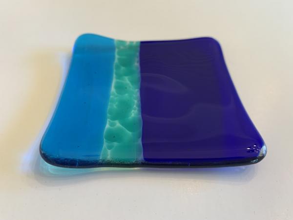 4" Kiln Fired Glass Spoon Rest / Soap Dish picture