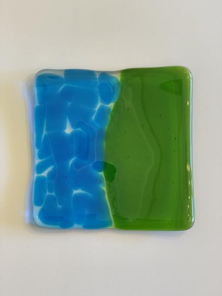 4" Kiln Fired Glass Spoon Rest / Soap Dish