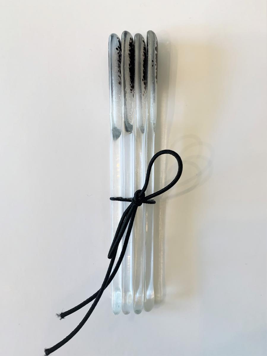 6" Kiln Fired Glass Stir Sticks set of 4 picture