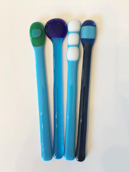 6" Kiln Fired Glass Stir Sticks set of 4 picture