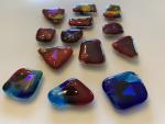 Kiln Fired Glass Magnets set of 3