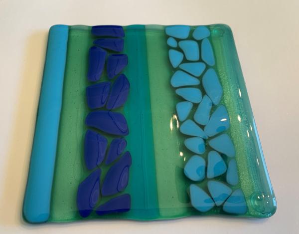 Kiln Fired Glass Trivet / Pot Holder picture