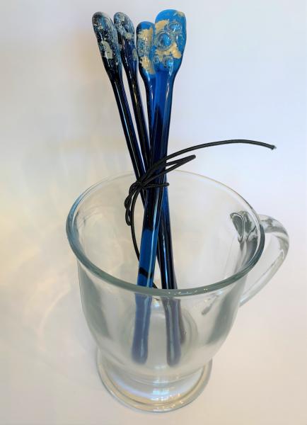 8' Kiln Fired Glass Stir Sticks set of 4 picture