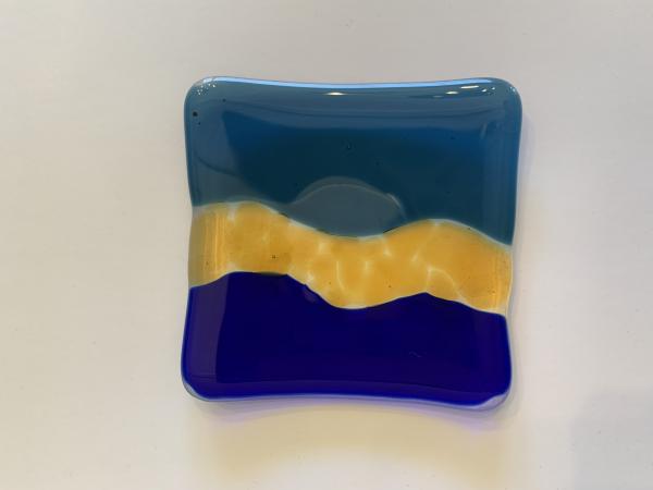 4" Kiln Fired Glass Spoon Rest / Soap Dish