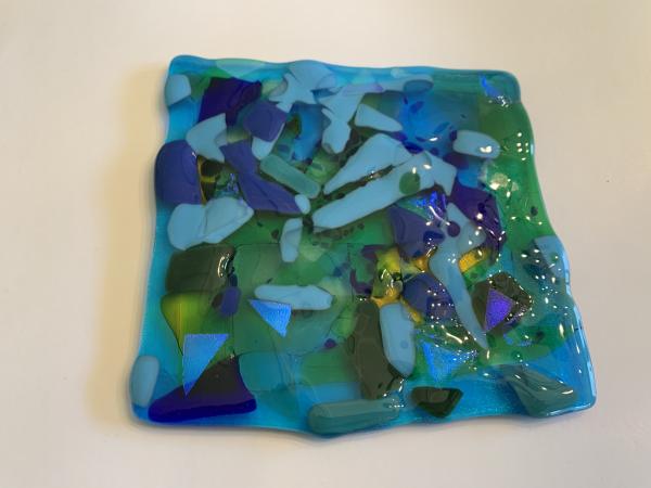 Kiln Fired Glass Trivet / Pot Holder picture