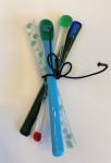 6" Kiln Fired Glass Stir Sticks set of 4