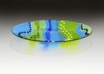 19" Bright Kiln Fired Glass Bowl