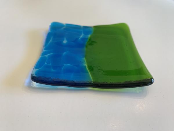 4" Kiln Fired Glass Spoon Rest / Soap Dish picture