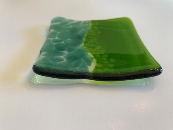 4" Kiln Fired Glass Spoon Rest / Soap Dish picture