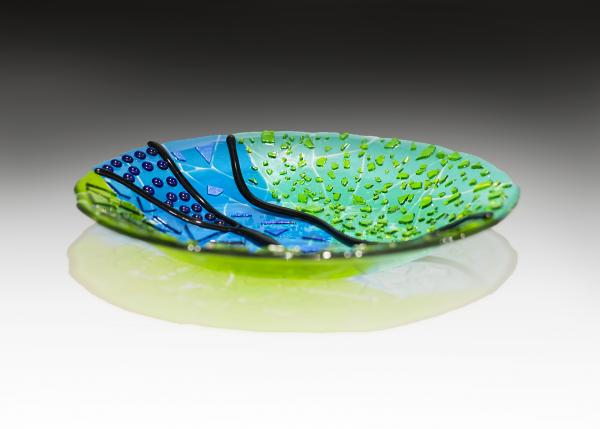 16" Kiln Fired Glass Bowl picture
