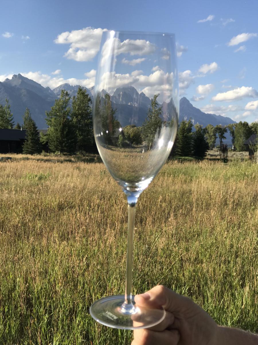 Champagne/white wine glasses, pair 12 Obsession Crystal stemware picture