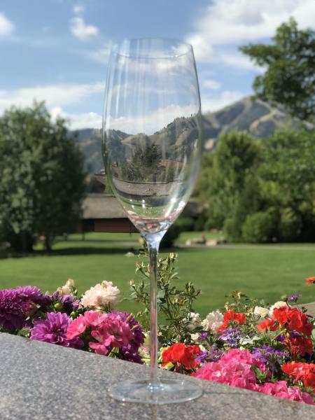 Champagne/white wine glasses, pair 12 Obsession Crystal stemware picture