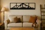 Mountain scene wall silhouettes