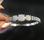 Elegant Silver AD Stone Bracelet