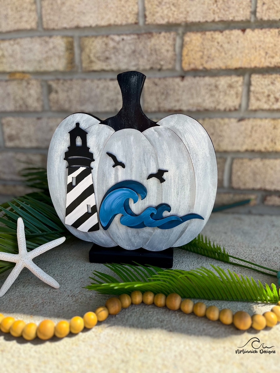 Coastal Wooden Pumpkins picture