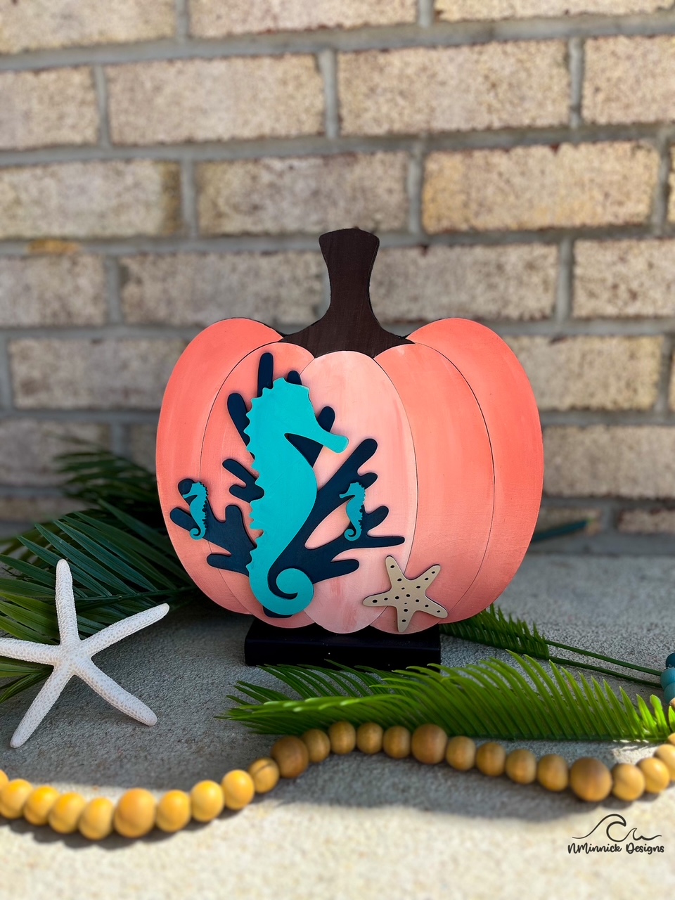 Coastal Wooden Pumpkins picture