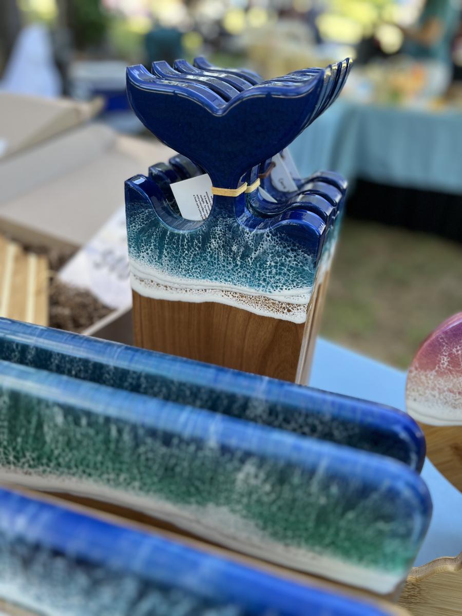 Mermaid Tail Wood Charcuterie Board picture