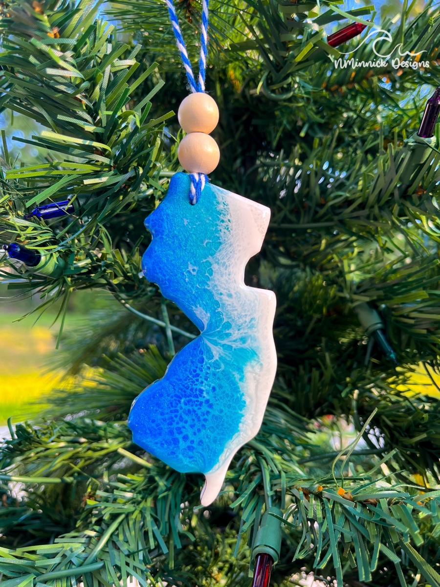 New Jersey Ocean Resin Ornament picture