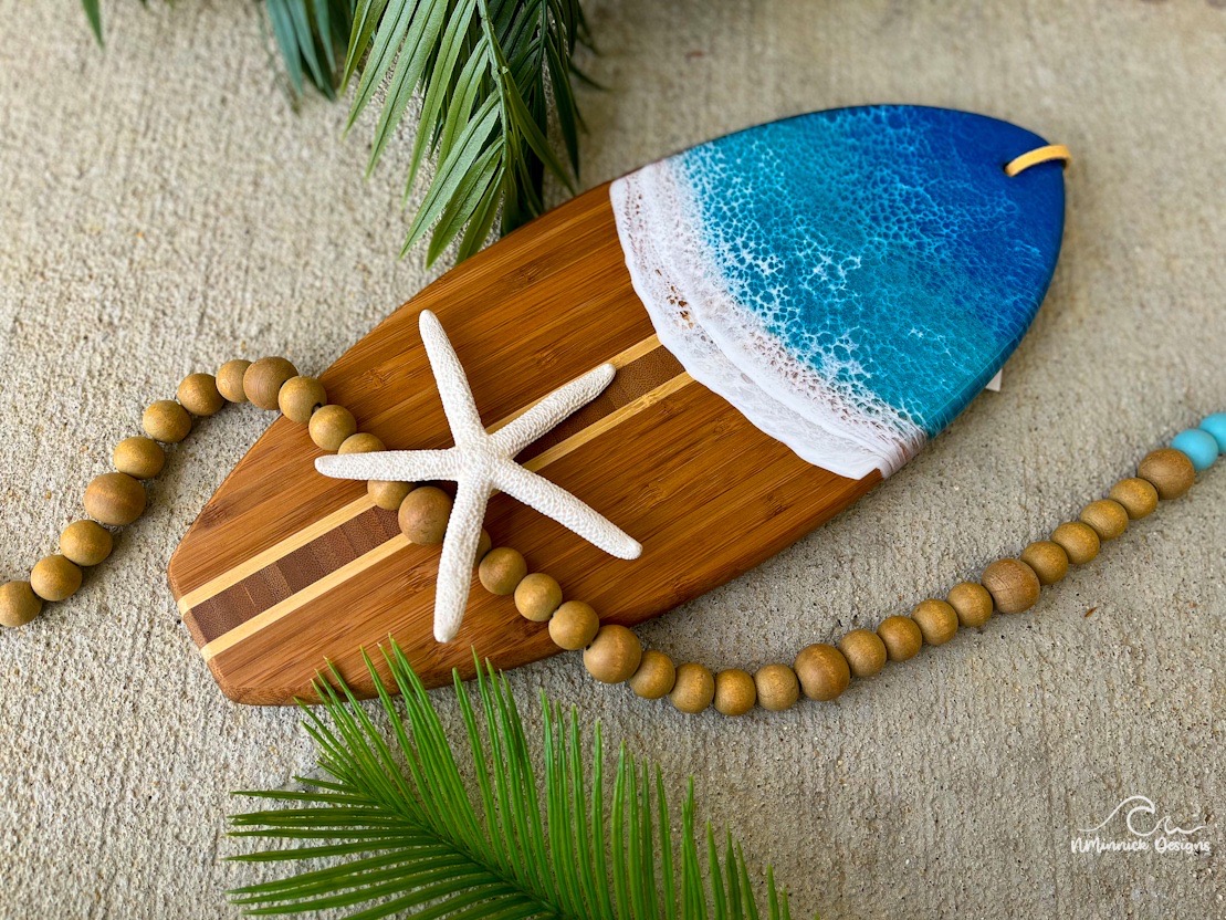 Surfboard Ocean Charcuterie Board picture