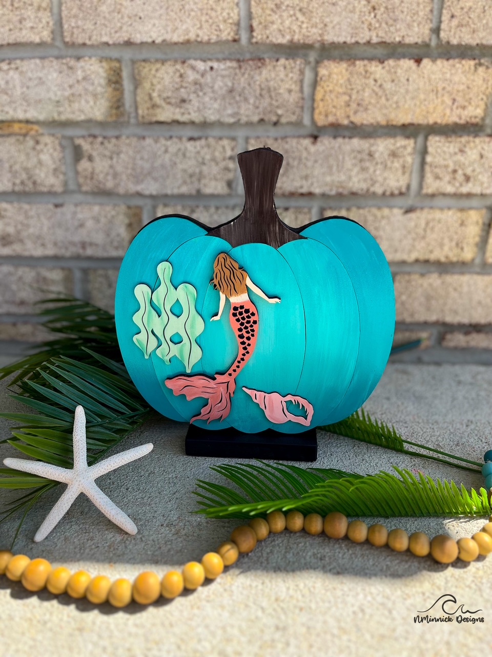 Coastal Wooden Pumpkins picture